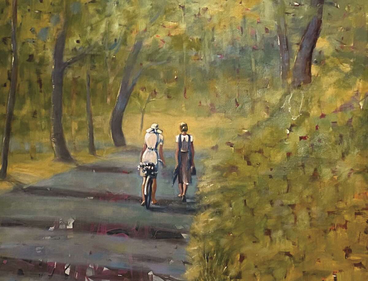 Barbara Able's oil on canvas work "A walk in the park" is part of the show Reinvention which is on view at Archway Gallery from Sept. 5 - Oct. 1