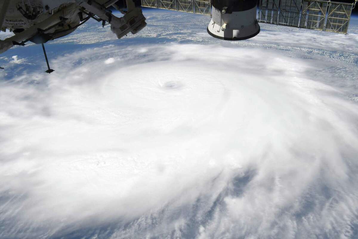 A picture of Hurricane Laura shared by NASA Astronaut Chris Cassidy from the International Space Station.