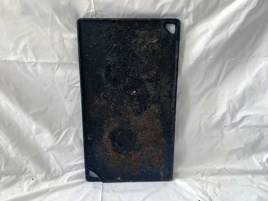 The flat side of the griddle looked equally rough. Photo: Ryan Craggs