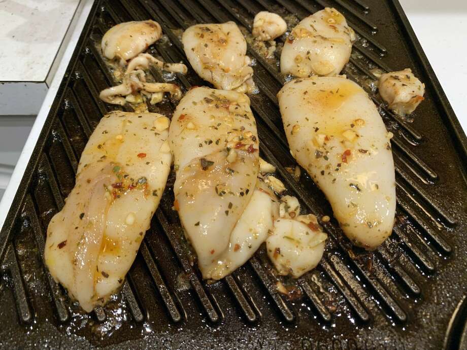 Fruits of the sea, grilling on the fruit of my labor. Photo: Ryan Craggs