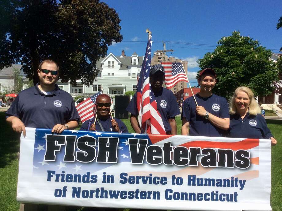 Deirdre DiCara, right, joins supporters of the FISH veterans area of the shelter, which is supported by federal funding and was renewed this year. Photo: Deirdre DiCara / Contributed Photo /