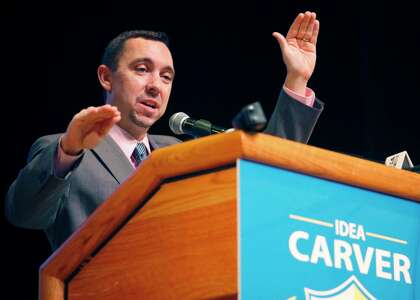 IDEA Public Schools CEO Tom Torkelson was in San Antonio in 2012 to announce a partnership with the Carver Academy, the charter network’s first foothold locally. IDEA had already been operating in the Rio Grande Valley for a decade. (William Luther/wluther@express-news.net)