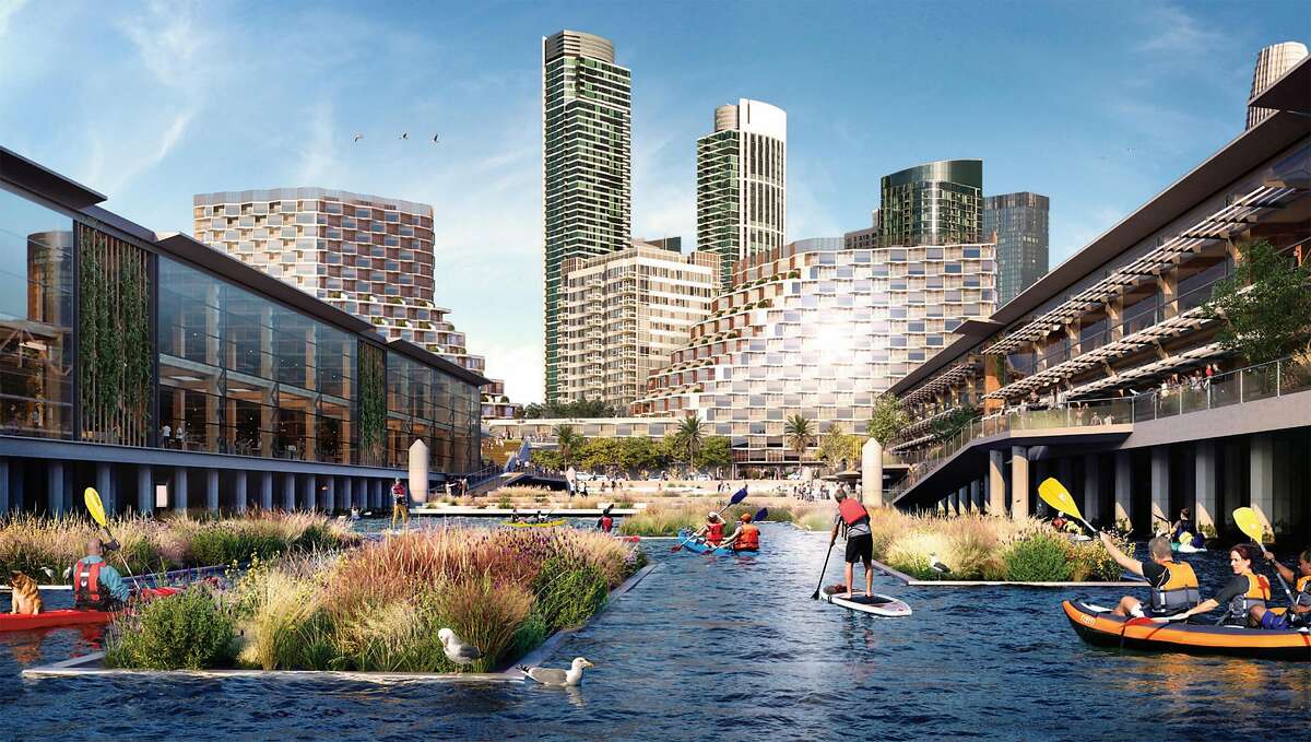 Bold S.F. waterfront proposal on controversial site: 850 homes and floating  swimming pool