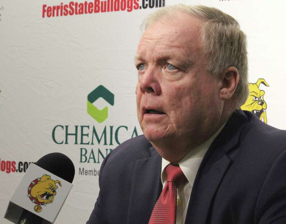 Ferris hockey coach Bob Daniels has met with his players twice so far. (Pioneer file photo)