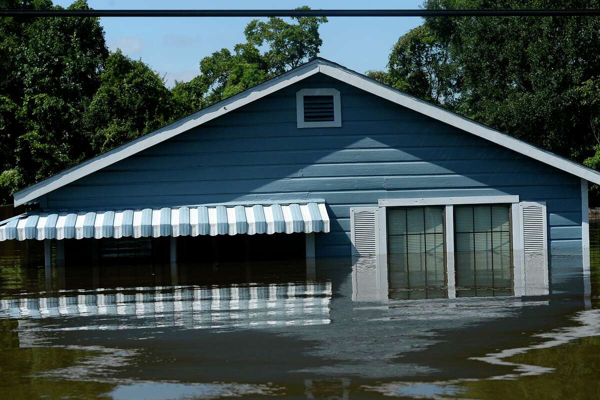 A flooded house in the north end of Beaumont on Thursday. Photo taken Thursday 8/31/17 Ryan Pelham/The Enterprise