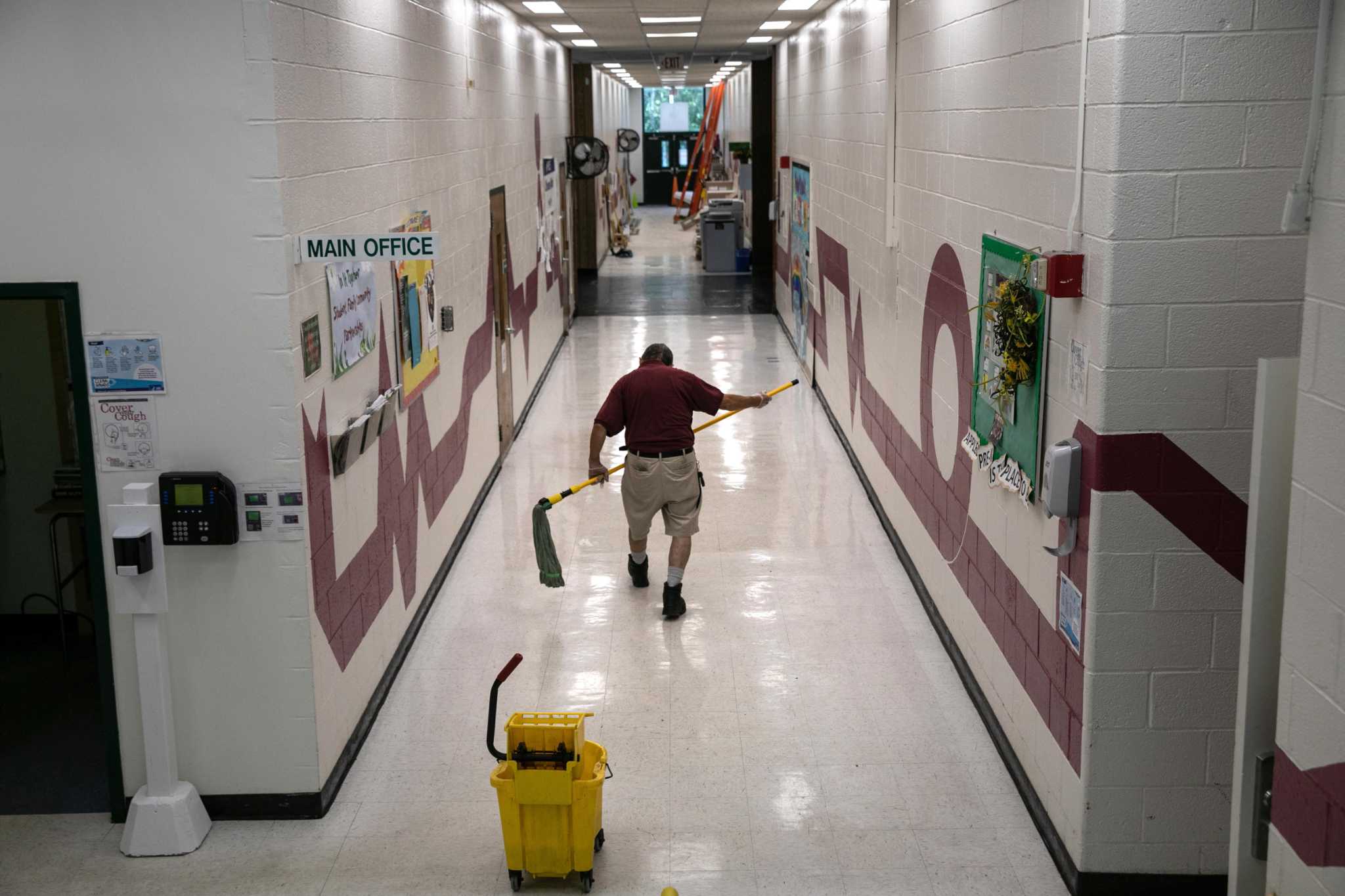 Stamford school custodians get ready to keep schools clean