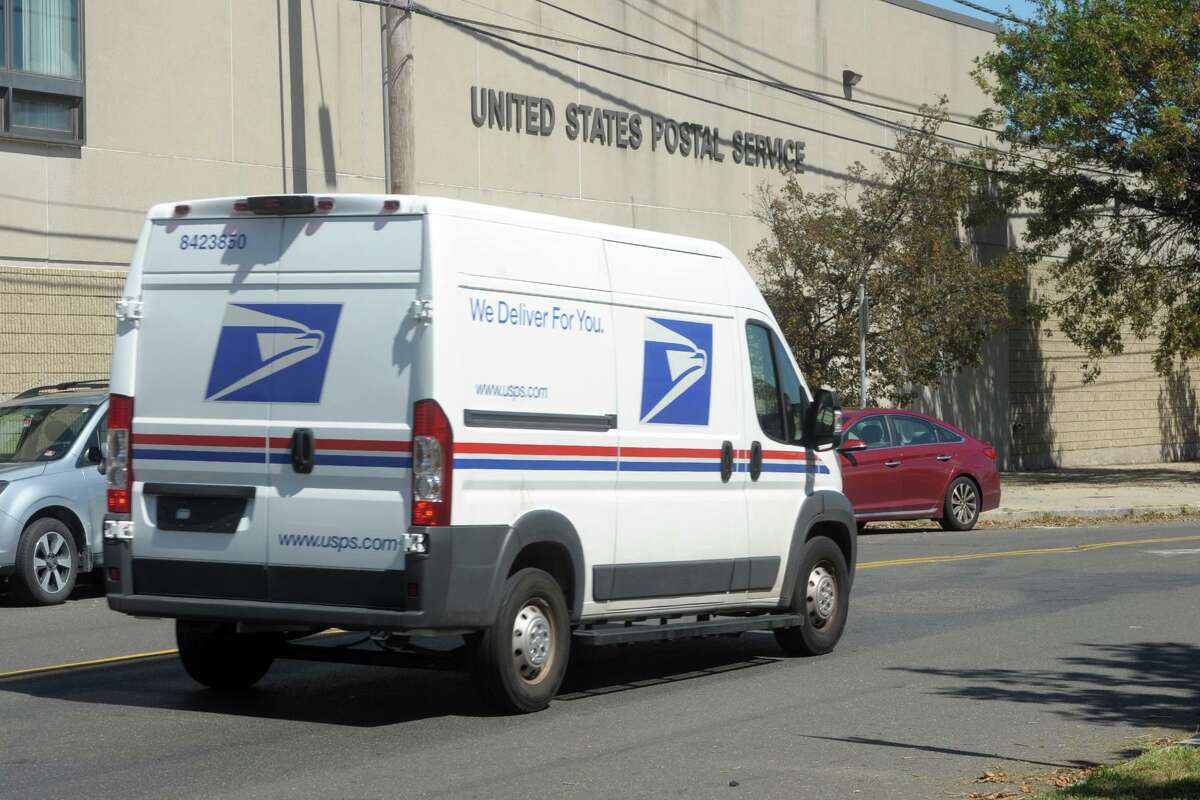 A file photo of a United State Postal Service truck, taken in Connecticut.