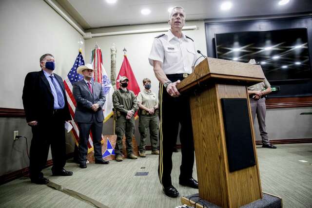 Major General Scott Efflandt, III Corps and Fort Hood deputy commander, at a news conference in early July. (Bronte Wittpenn/Austin American-Statesman/TNS)