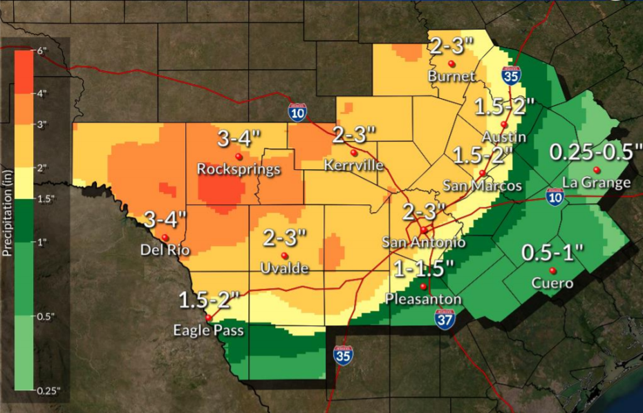 Flash flood watch issued for San Antonio through Thursday as cold front ...