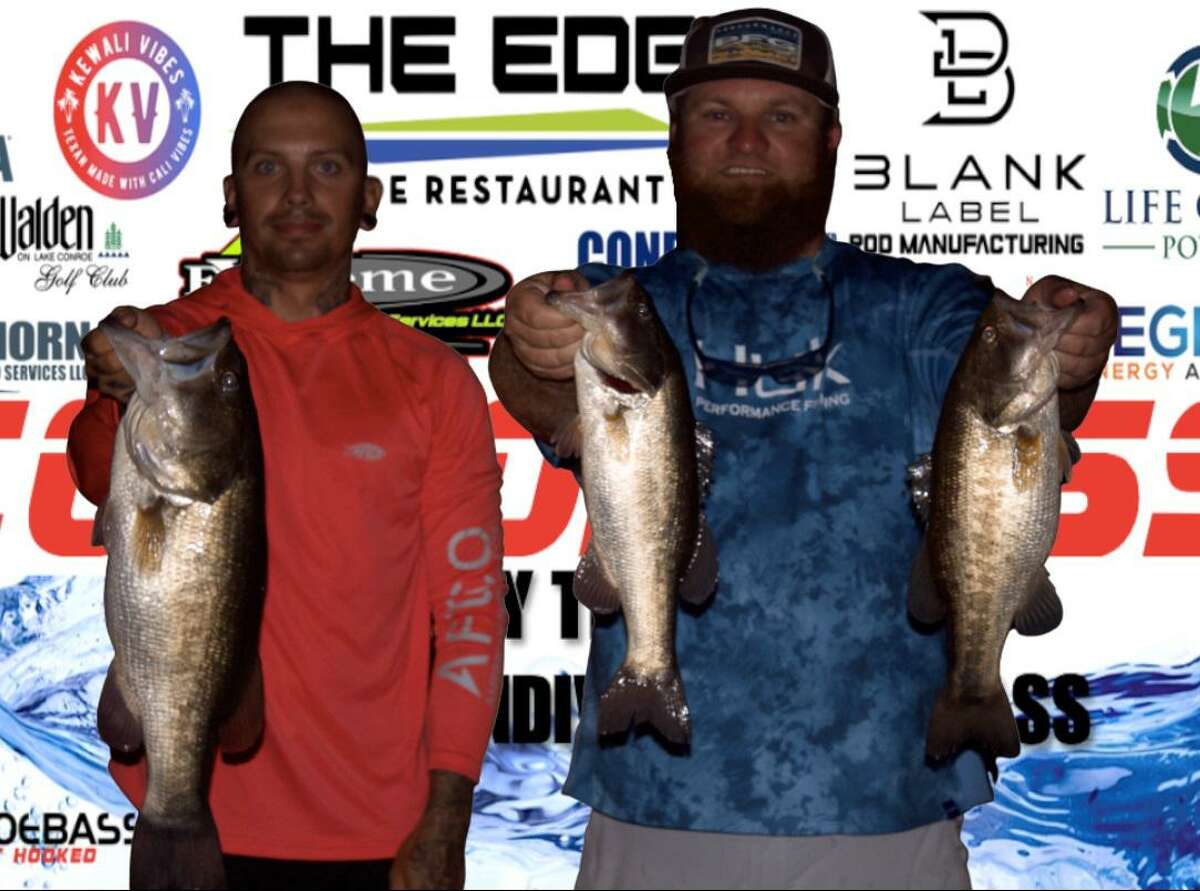 Brandon Sheridan and Nick Stanislaus won the CONROEBASS Tuesday Night tournament with a stringer weight of 11.29 pounds.