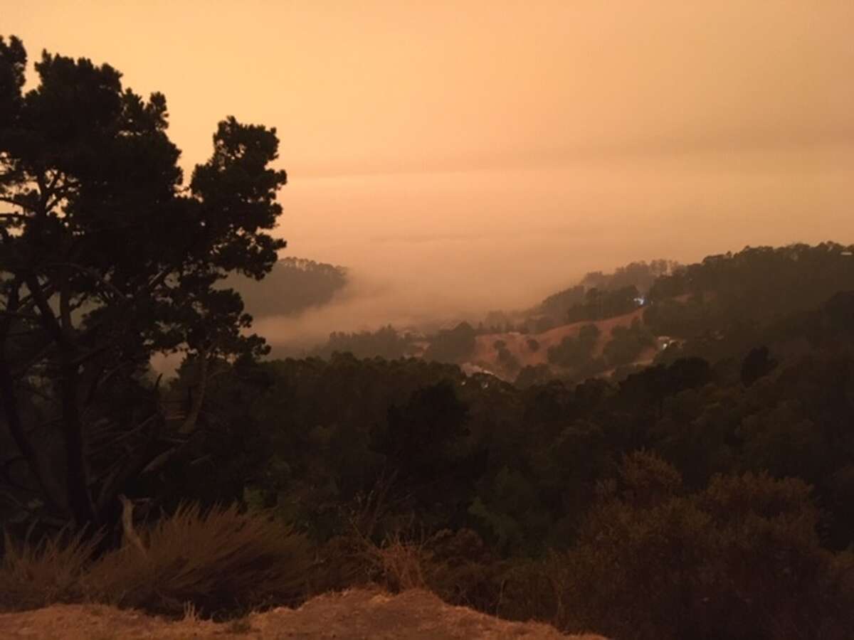 The orange sky as viewed from Grizzly Peak in Berkeley on Sept. 9, 2020.