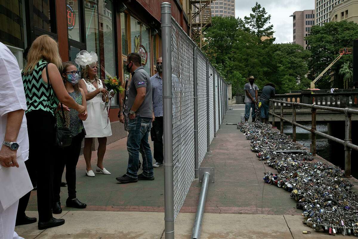 San Antonio’s famed fence filled with padlocks of love downtown is moving around the corner