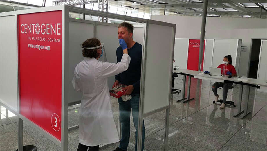 Lufthansa's COVID testing center at Frankfurt Airport conducted 150,000 tests this summer. Photo: Lufthansa