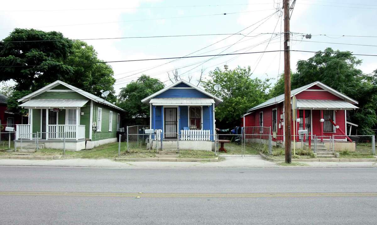 These shotgun houses located in 1100 block of Guadalupe are an prime example of the architectural style. All three have been designated a historic landmark in San Antonio.
