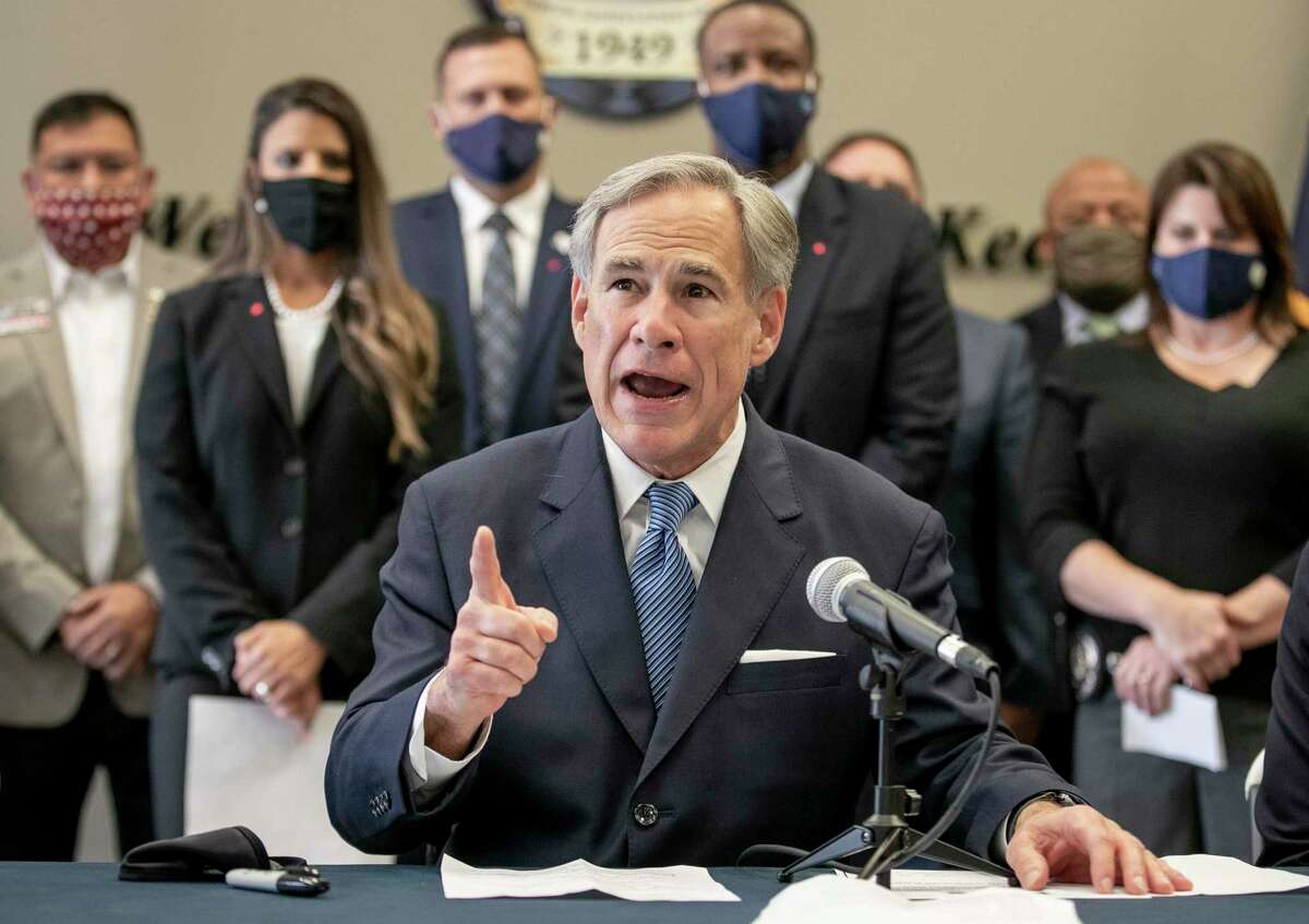 Texas Gov. Gov. Greg Abbott, shown here at an Austin news conference Sept. 10, issued a proclamation Thursday limiting counties to a single location for collecting absentee ballots from voters who decided to drop them off. ( Jay Janner/Austin American-Statesman via AP)