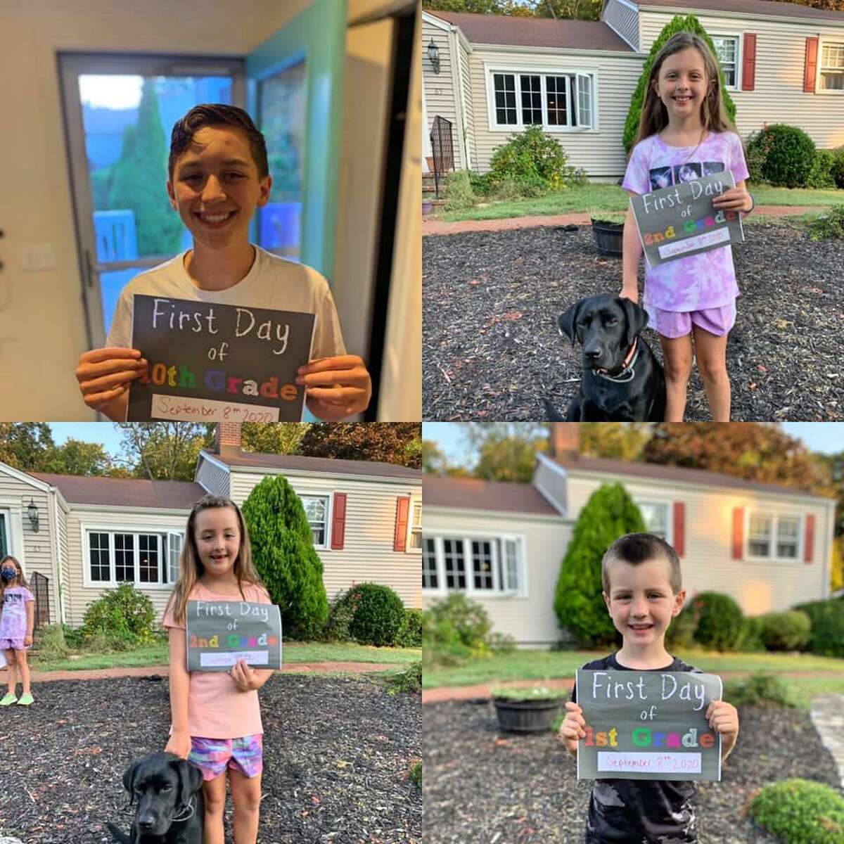 Parents' first day of school photos from around Trumbull on Sept. 8, 2020.