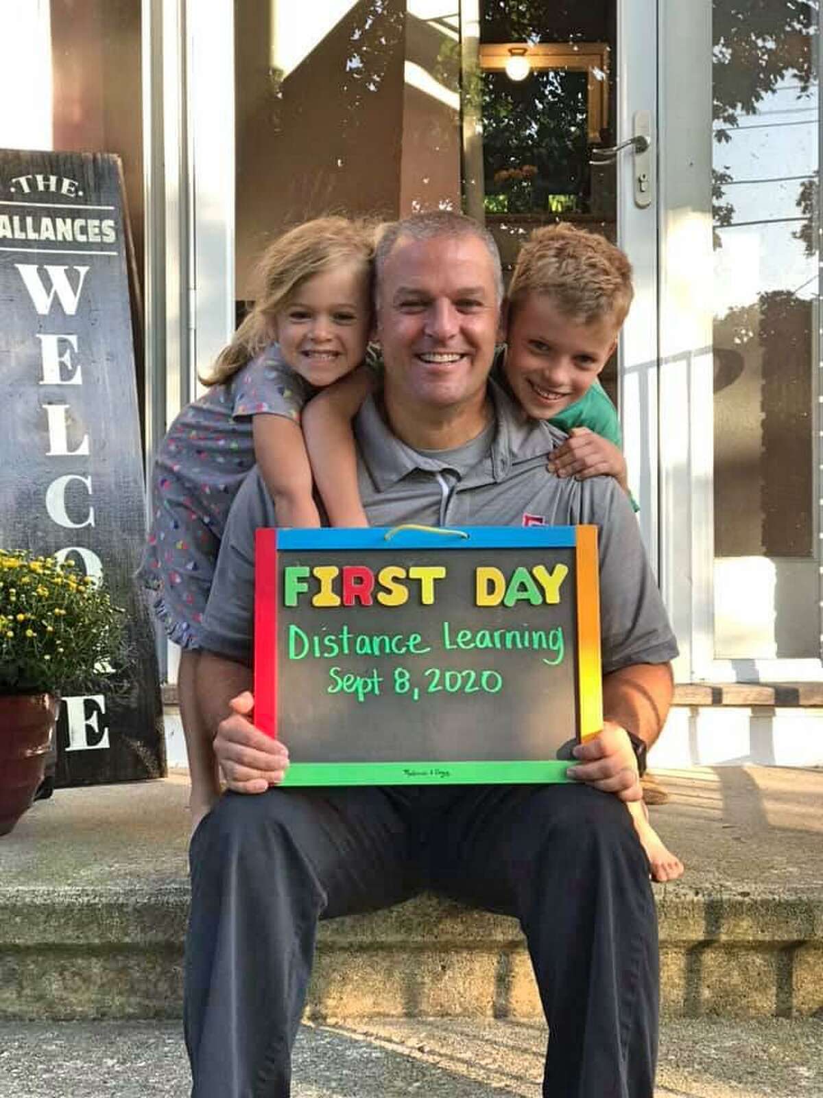 Parents' first day of school photos from around Trumbull on Sept. 8, 2020.