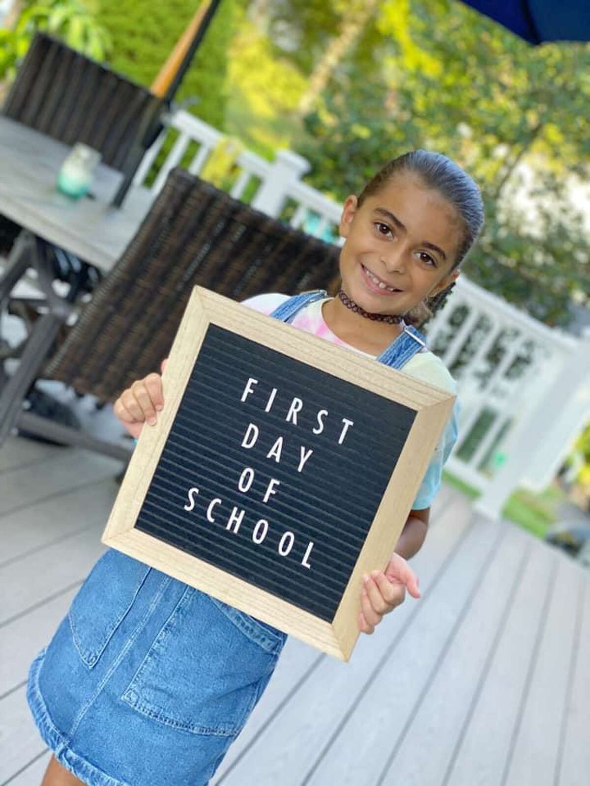 Parents' first day of school photos from around Trumbull on Sept. 8, 2020.