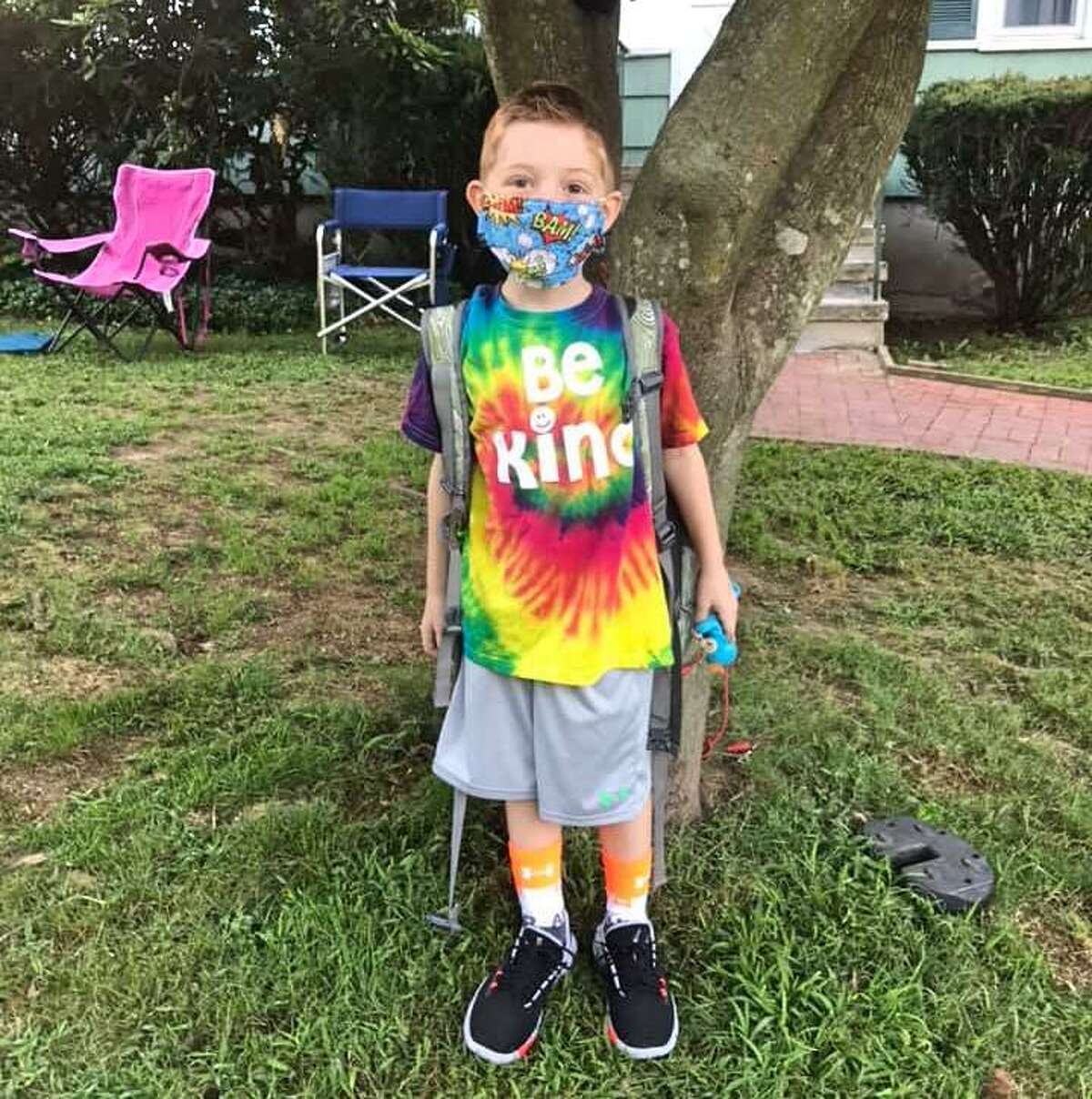 Parents' first day of school photos from around Trumbull on Sept. 8, 2020.