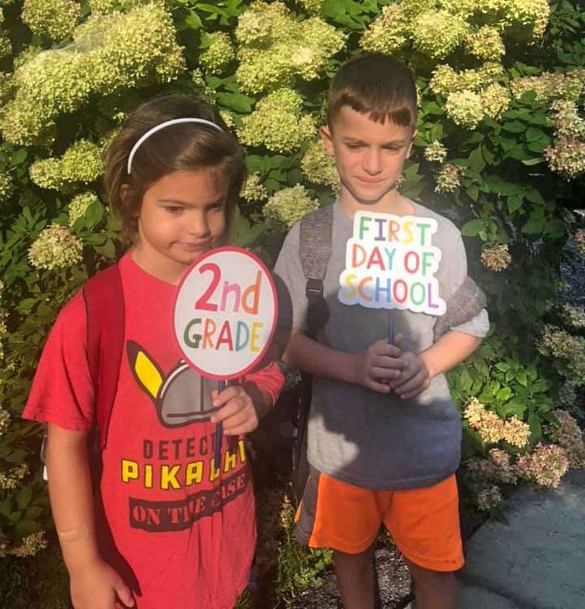 Parents' first day of school photos from around Trumbull on Sept. 8, 2020.
