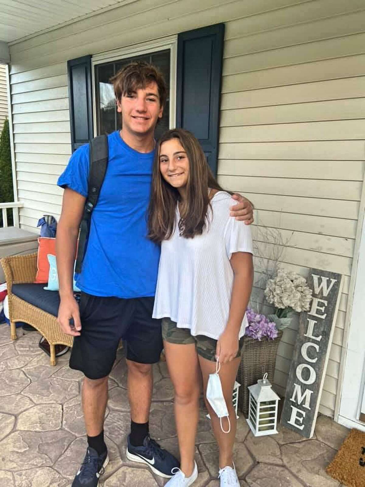 Parents' first day of school photos from around Trumbull on Sept. 8, 2020.