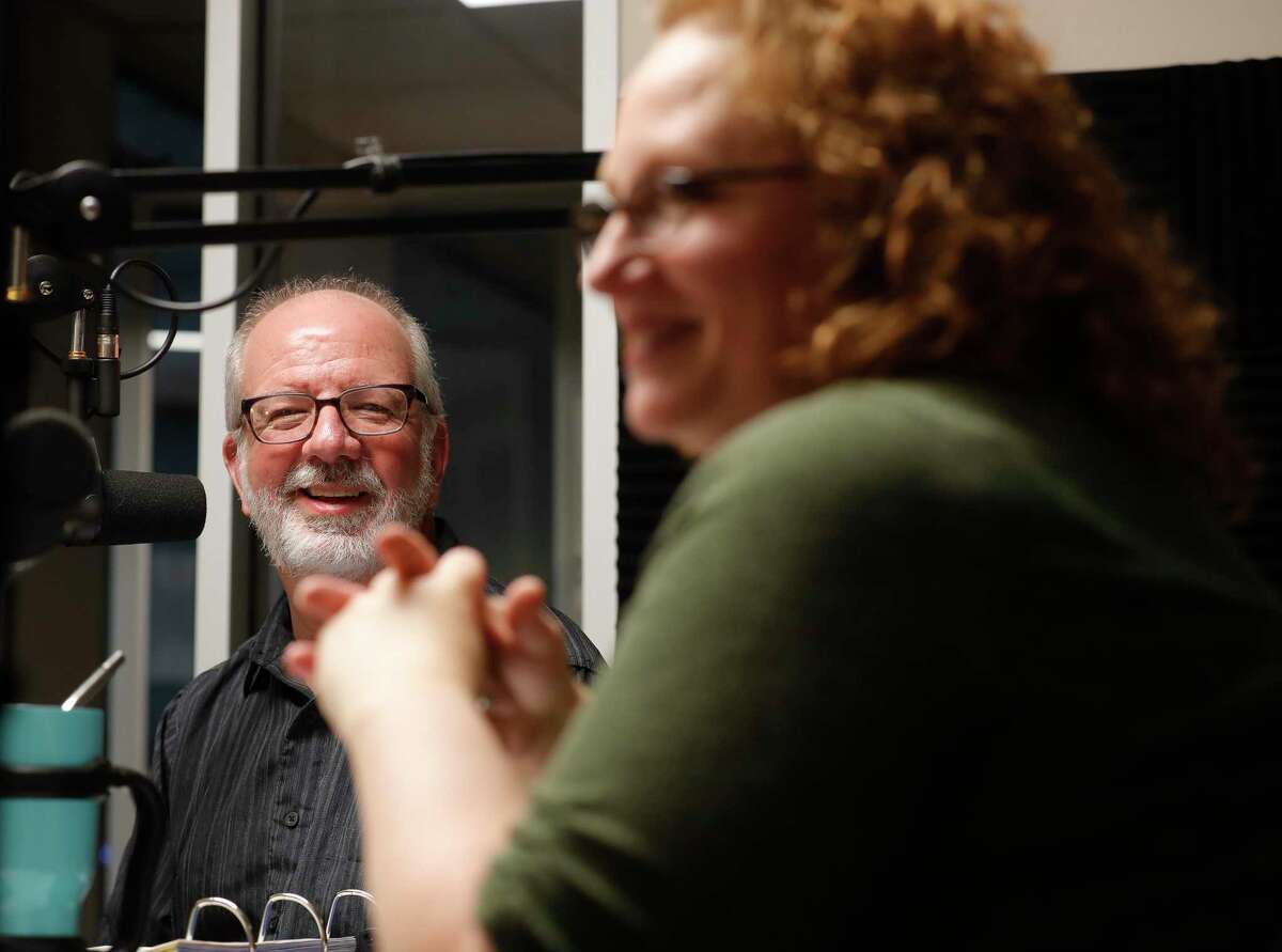 Steven Meeker, left, and Leah Lamp host The Remnant Stew podcast.