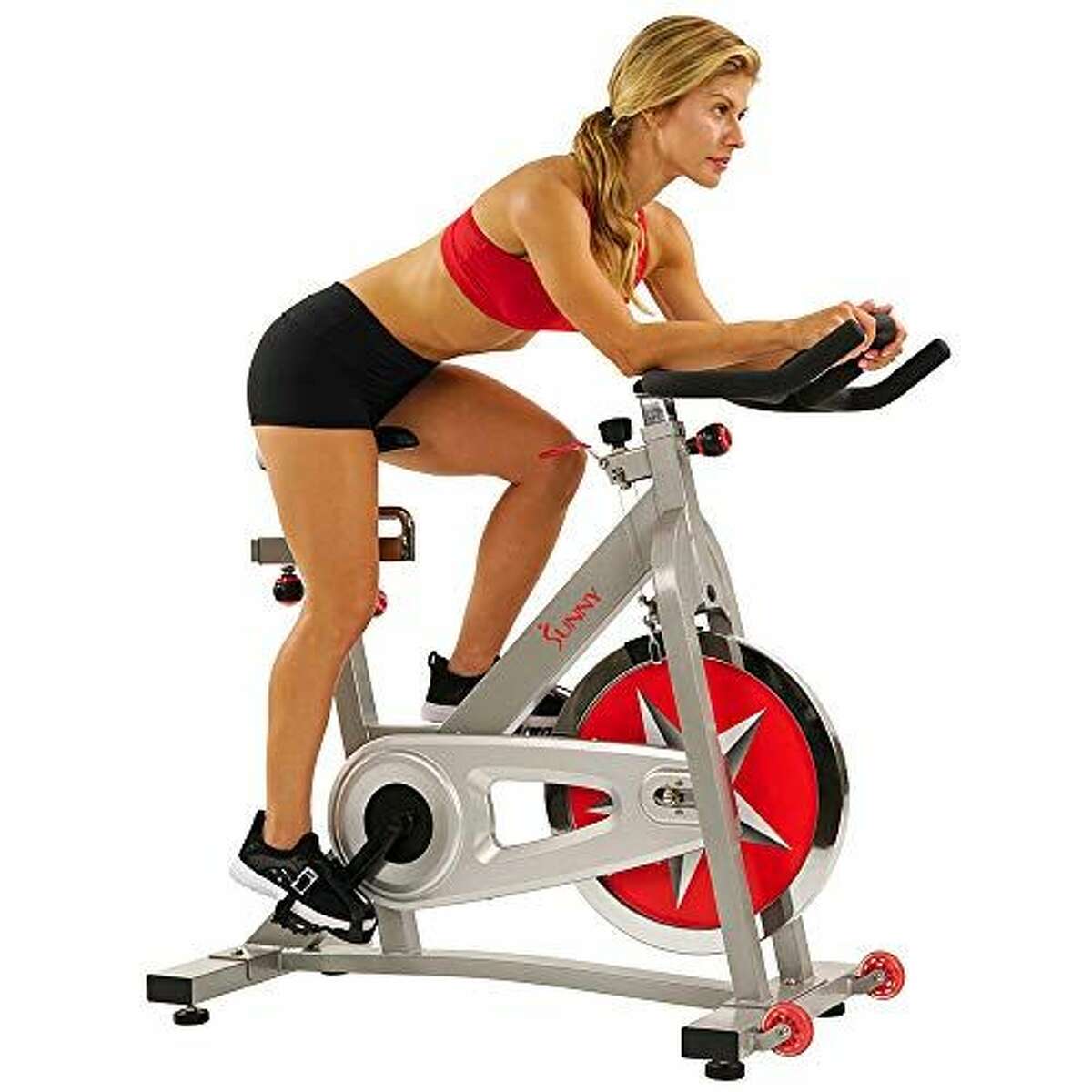 2) Sunny Health & Fitness Pro Indoor Cycling Bike: $299.99 CHECK PRICE This no-frills bike might not have all the bells and whistles of other models, but it'll get the job done—for less than $350. Use it with your favorite app or on its own for an endorphins boost and a great sweat sesh.