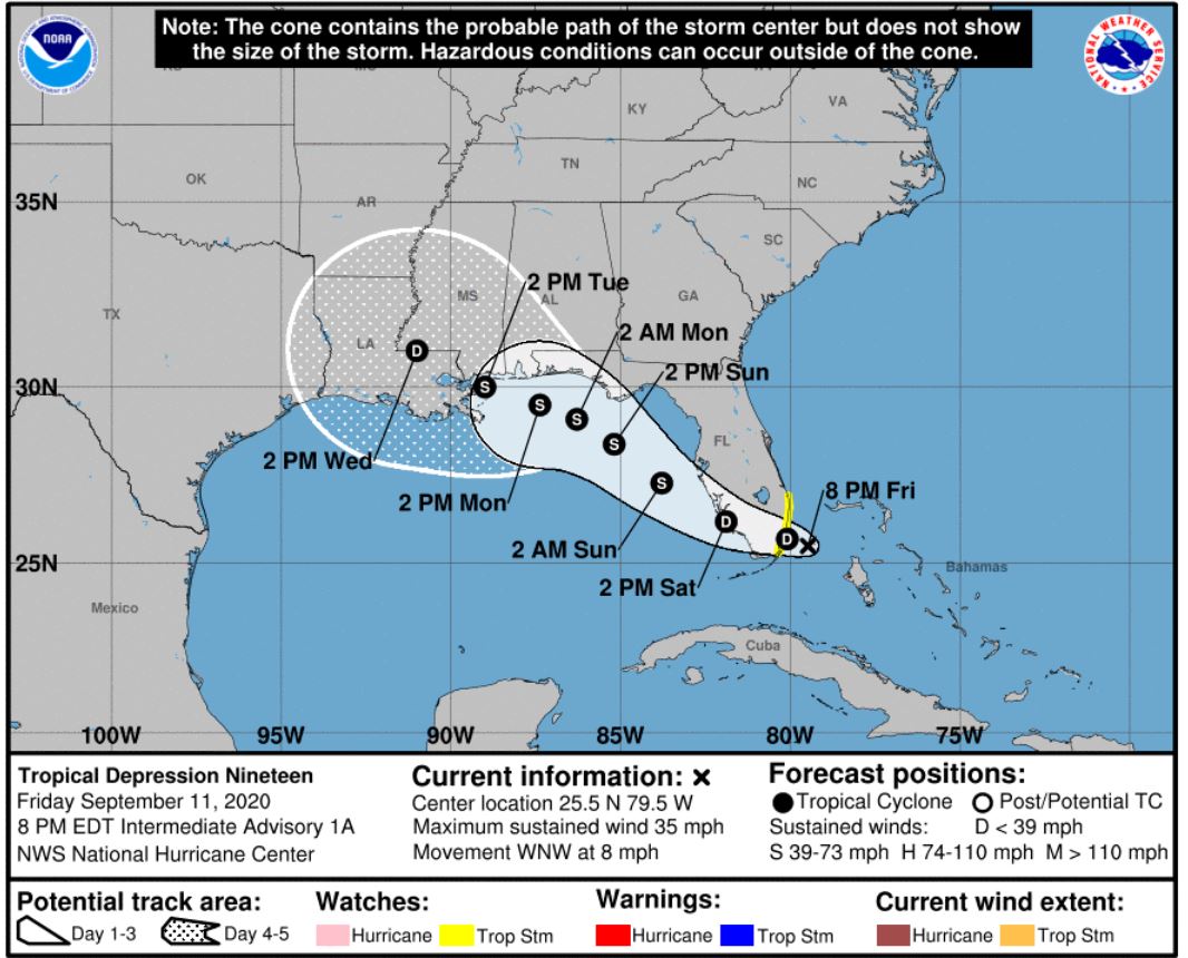 Tropical Depression 19 Forecast To Strengthen As It Moves Toward Gulf Coast