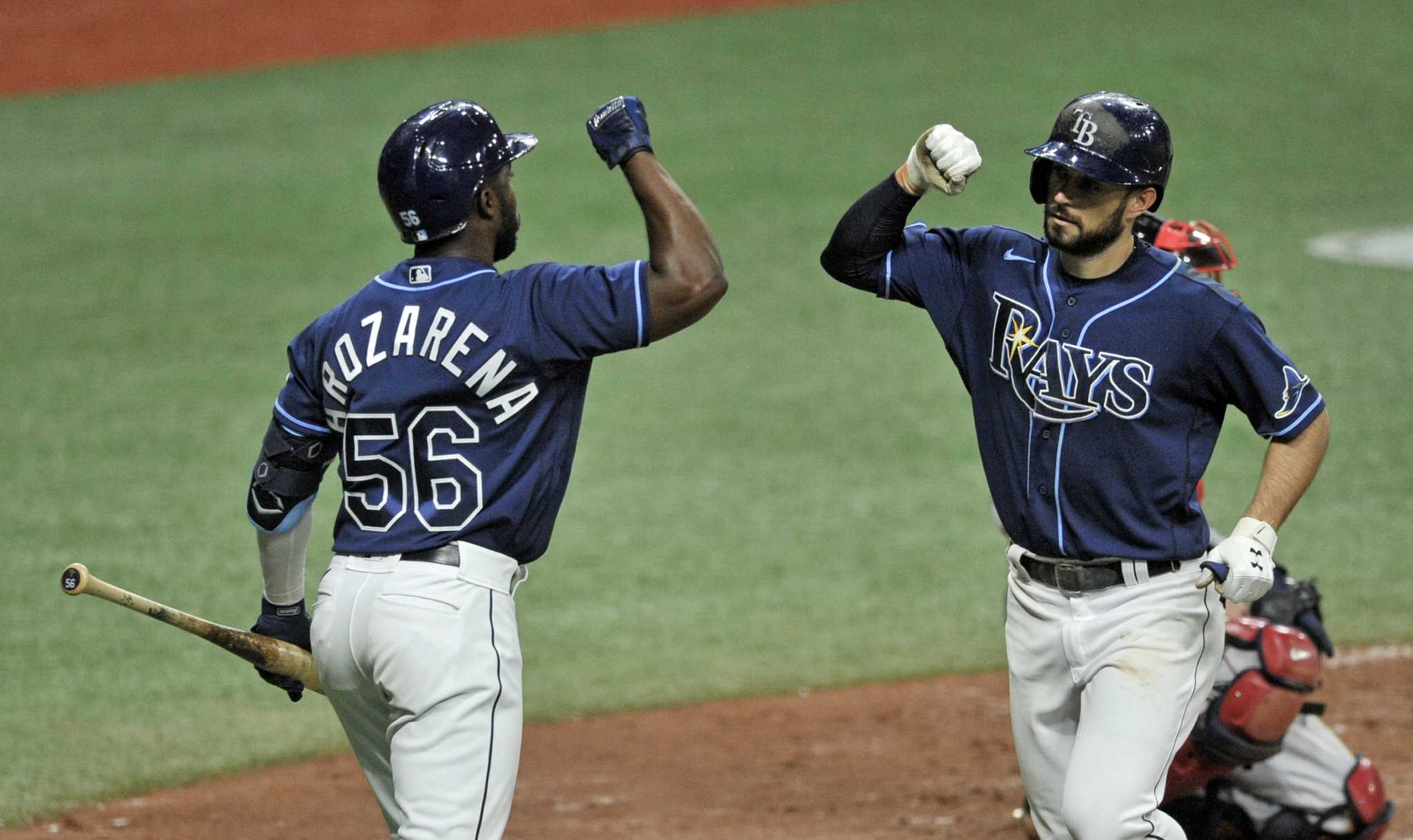 Meadows, Rays split with Yankees in 7-inning doubleheader