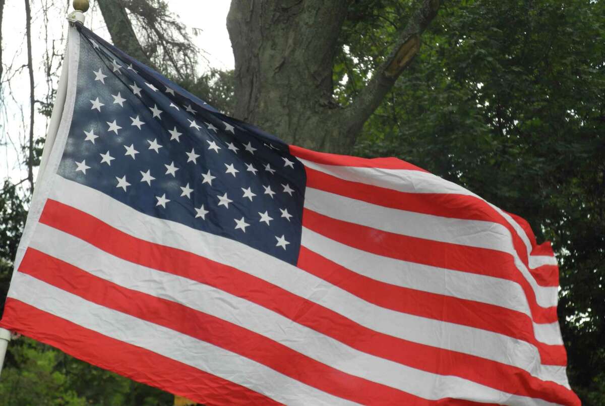 The American flag .
