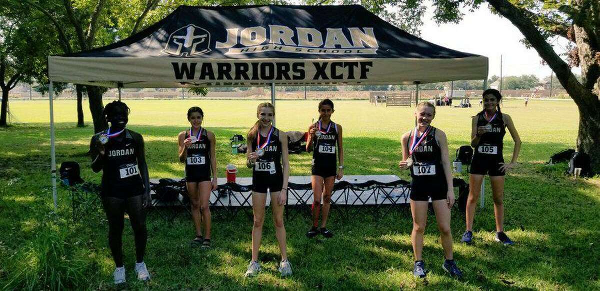 The Jordan High School girls cross country team won their first-ever meet Sept. 12 at the Dawson Early Bird meet, with all five scoring runners placing in the top 10.