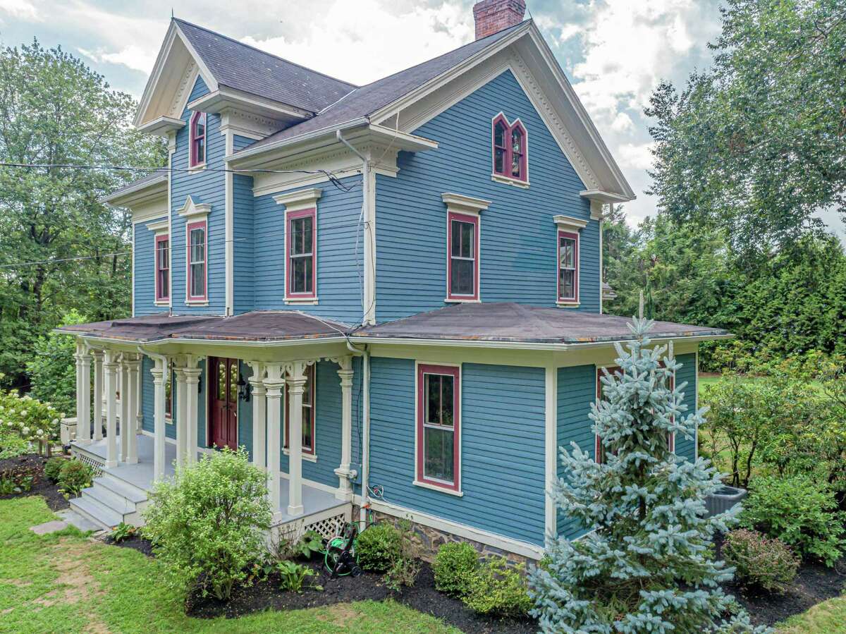 The renovated blue colonial Victorian house at 131 Sport Hill Road is an Easton landmark, built in 1875 for Edwin Godfrey. It was later the home of Samuel P. Senior. The modern-day sophistication comes in the form of the home's many modern features and conveniences. The 1.3-acre level and lightly wooded property has a 28,000-gallon heated Gunite in-ground swimming pool, hot tub, and flagstone patio with stone sitting wall - things its 19th century denizens could not even fathom. This house also has a new air conditioning system, a new heating system, natural gas from the street, and the updated kitchen features new quartz counters and a new gas cooktop and range.