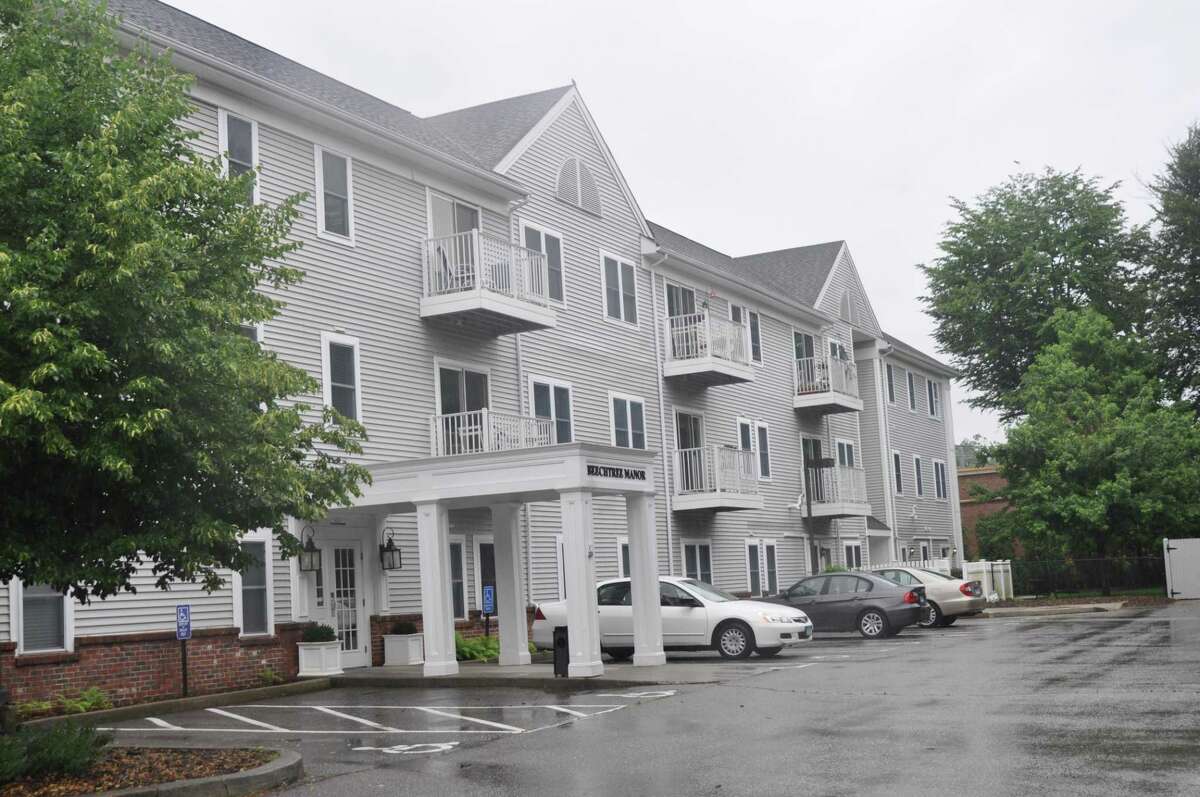 Rental apartment buildings are a part of the mixed use complex at 100 Danbury Road.