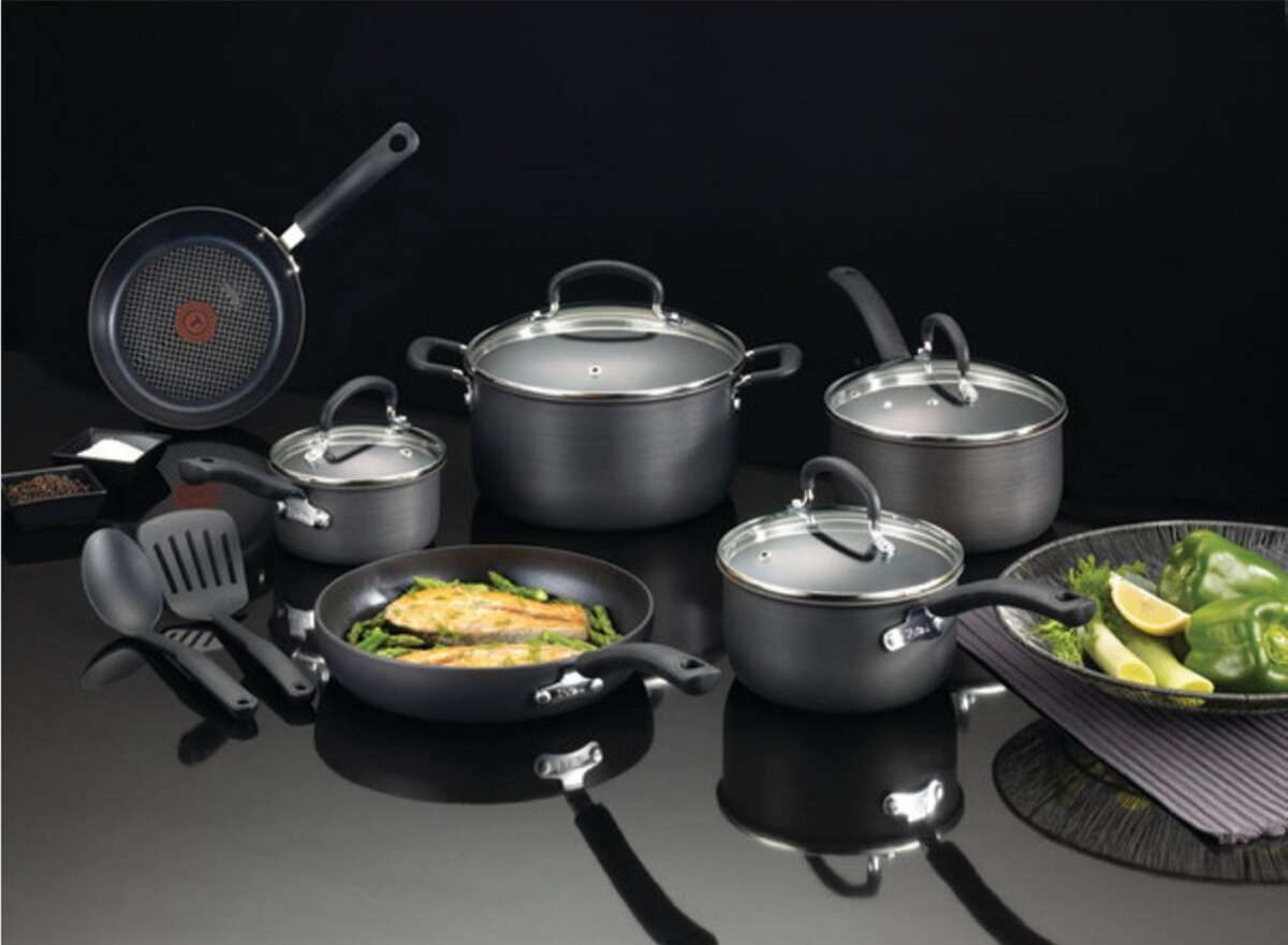 This T-Fal cookware set is on sale at Macy's. 