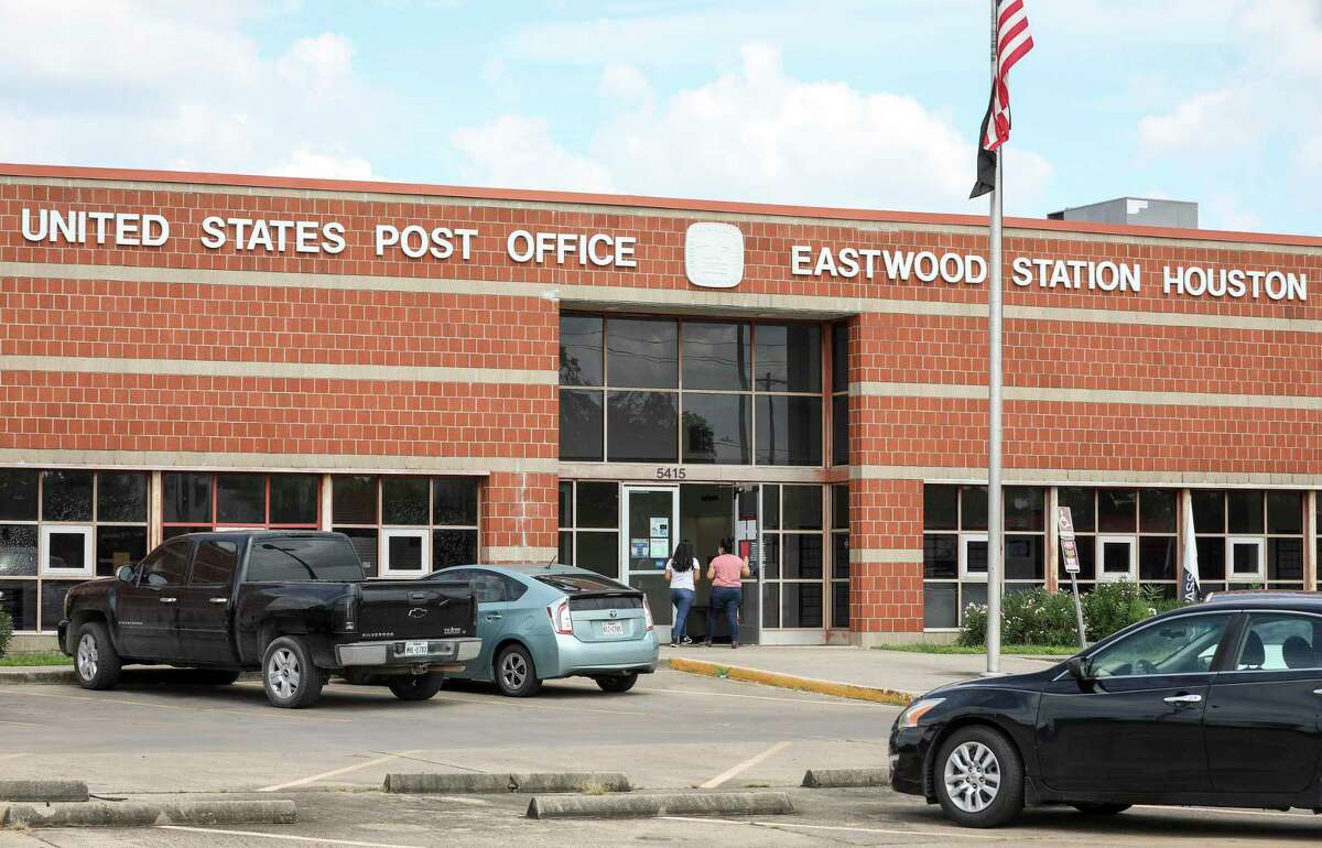 People enter the Eastwood Station United States Post Office on Wednesday, Sept. 16 2020, in Houston.