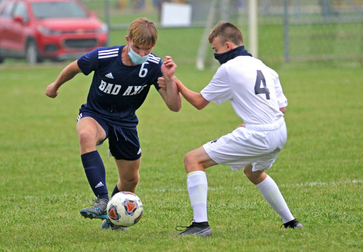 The Bad Axe boys varsity soccer team roughed up visiting Capac on Wednesday afternoon, beating the Chiefs 8-1.
