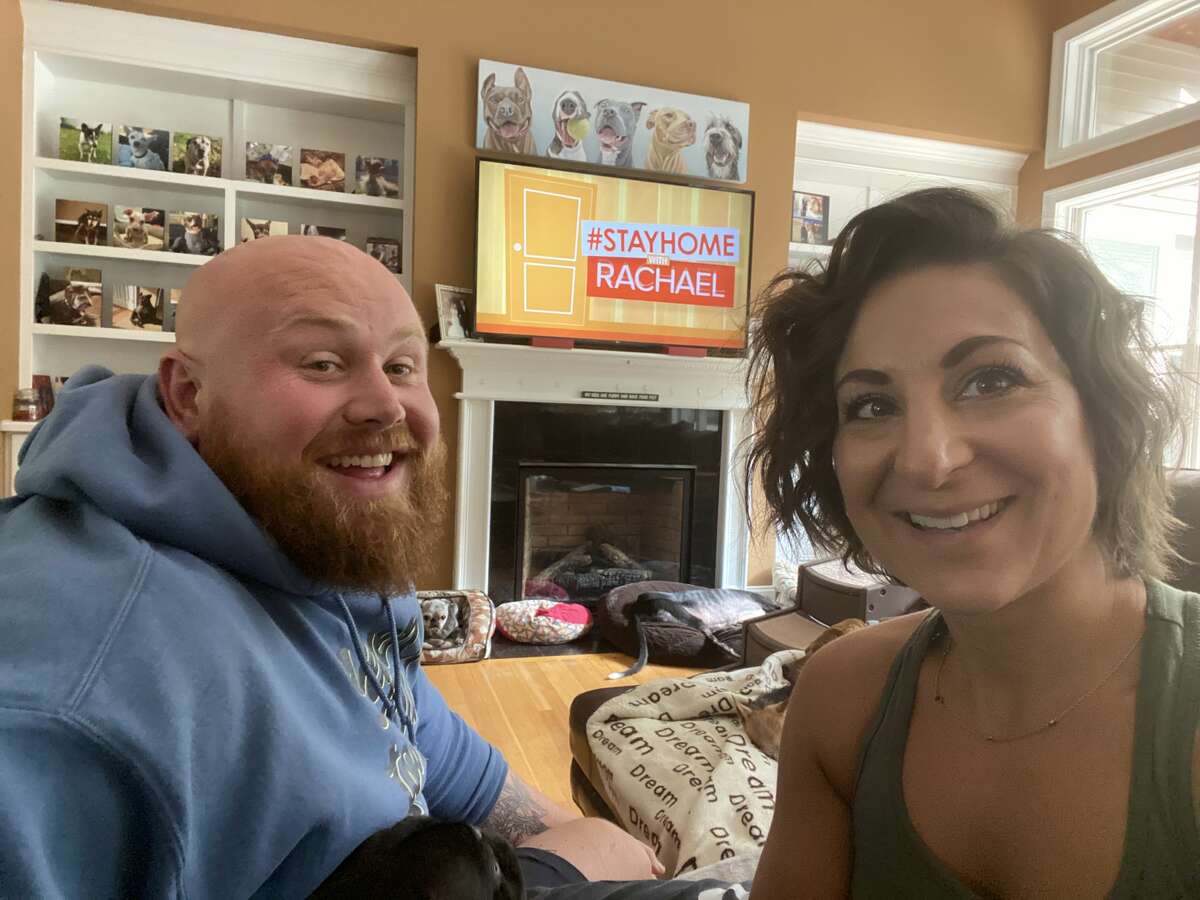 Chris and Mariesa Hughes run the Mr. Mo Project, a not-for-profit dog rescue based in Clifton Park. They currently have 21 dogs at their house and more than 100 in various foster homes. They were recently featured on the Rachael Ray show.