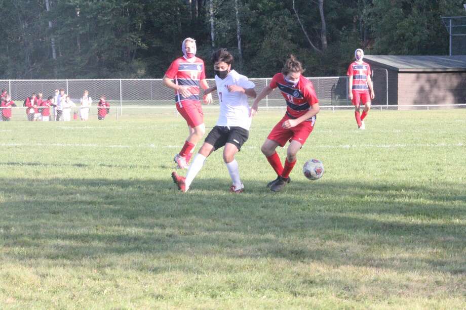 Big Rapids' boys soccer squad earned a 1-0 win over Kent City on Thursday. Photo: John Raffel