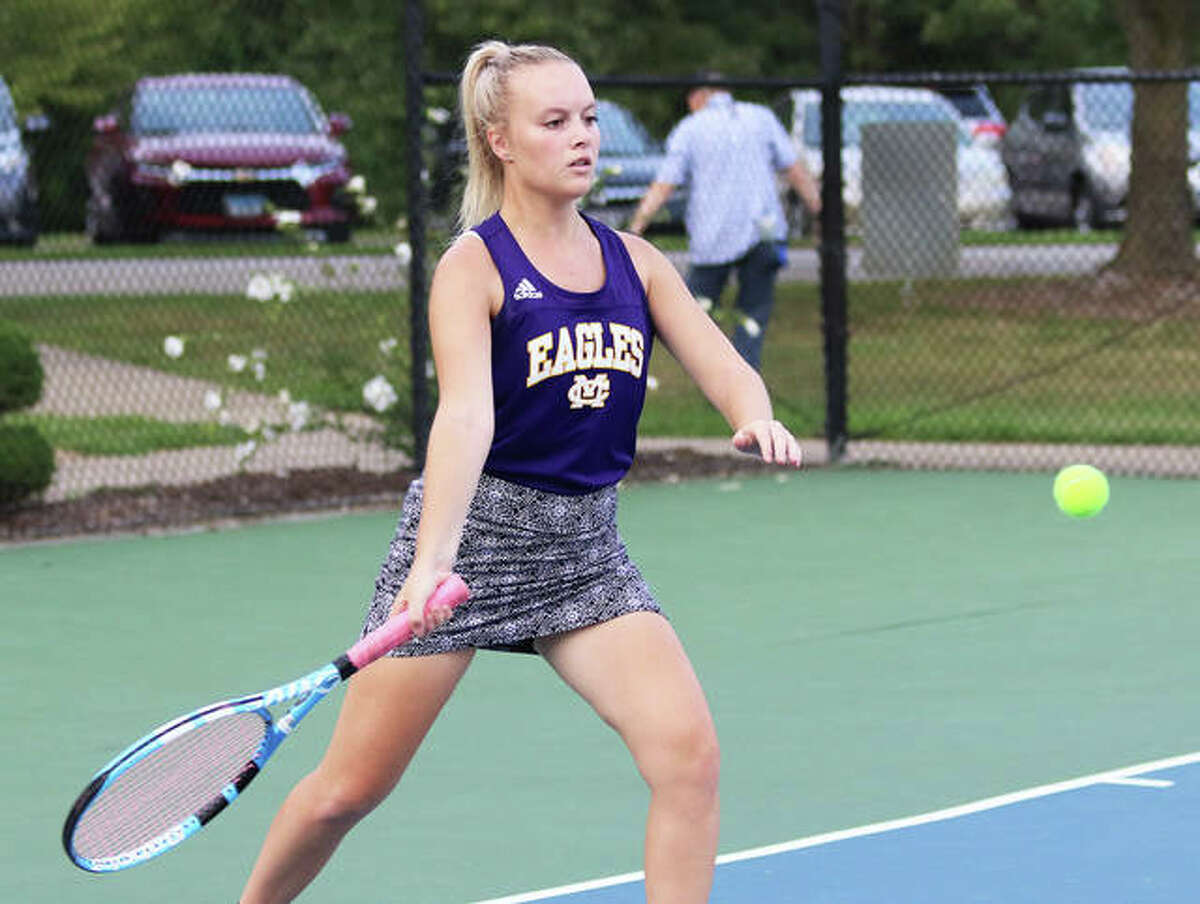 CM’s Kennedy Loewen won three matches for the Eagles on Thursday in Greenville.