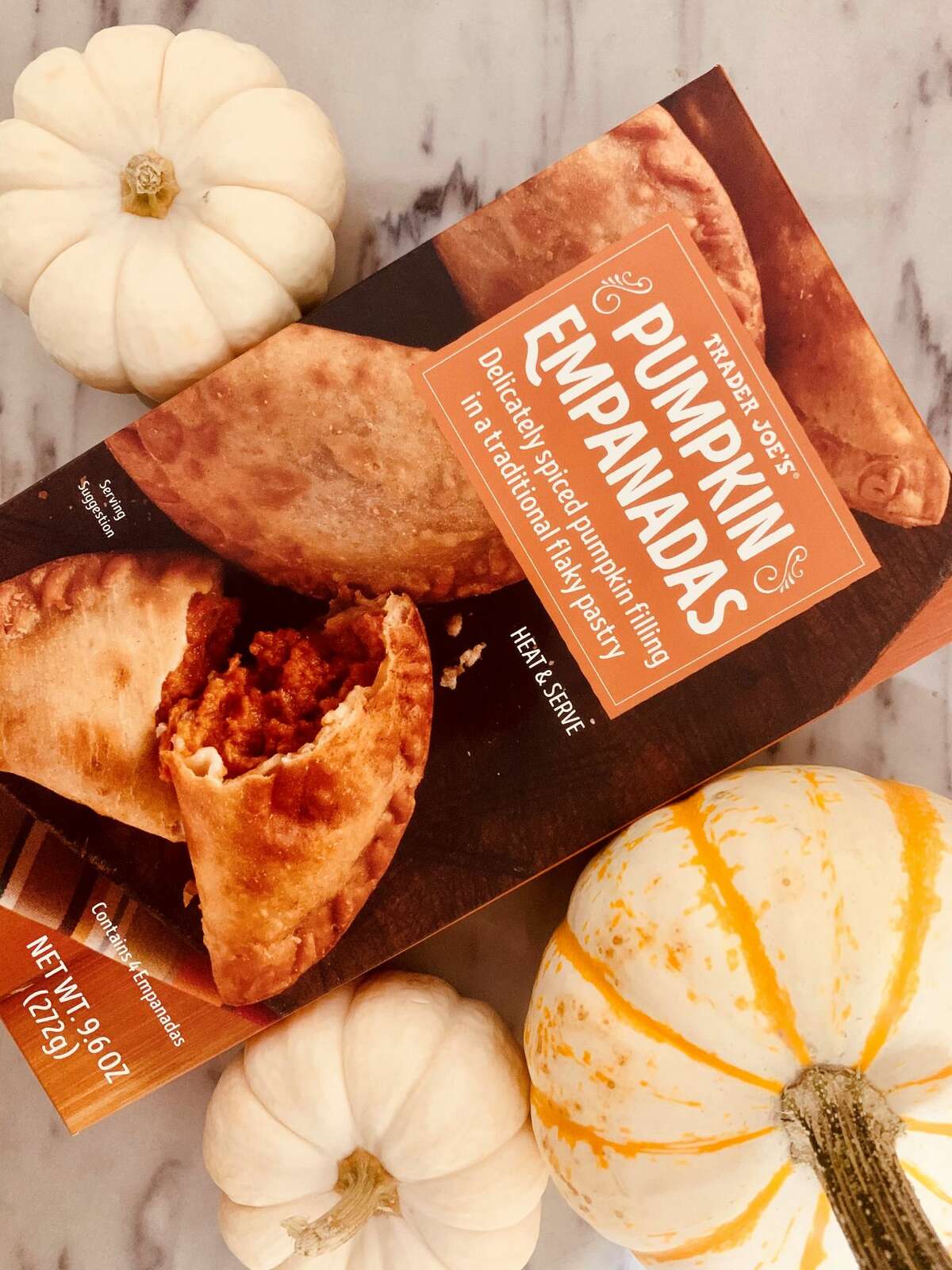 We had high hopes for this Trader Joe's pumpkin newbie, as did many others highly anticipating the release of these pumpkin-stuffed pockets given we've rarely uncovered a pumpkin empanada. Now, we understand why. While an interesting take on pumpkin, maybe curiosity got the best of us on this one. After baking, the soggy breaded layer didn't give us that, "Hey, it's autumn!" punch we were looking for, and the sweetened pumpkin inside made these guys seem like a dessert in dinner's clothing. 