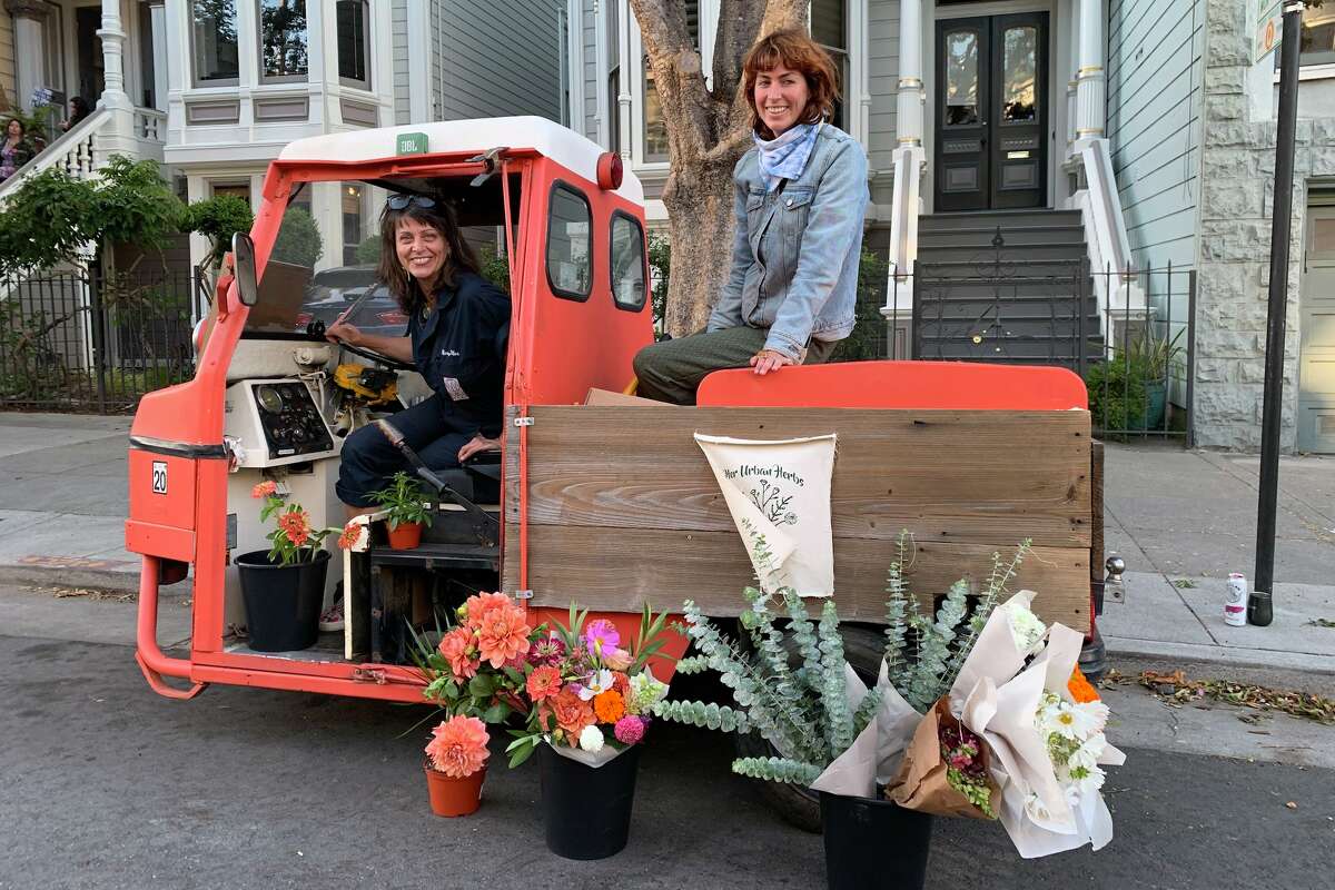 Elise Manlove's mobile flower business, Her Urban Herbs.