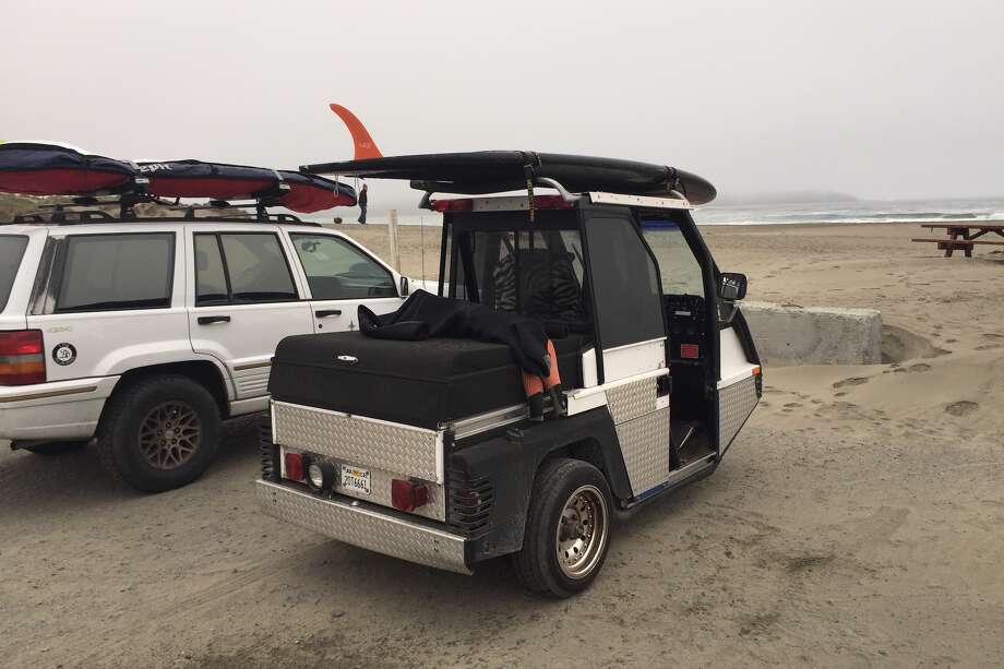A repurposed meter maid car is seen in San Francisco. Photo: Jerry Caldwell
