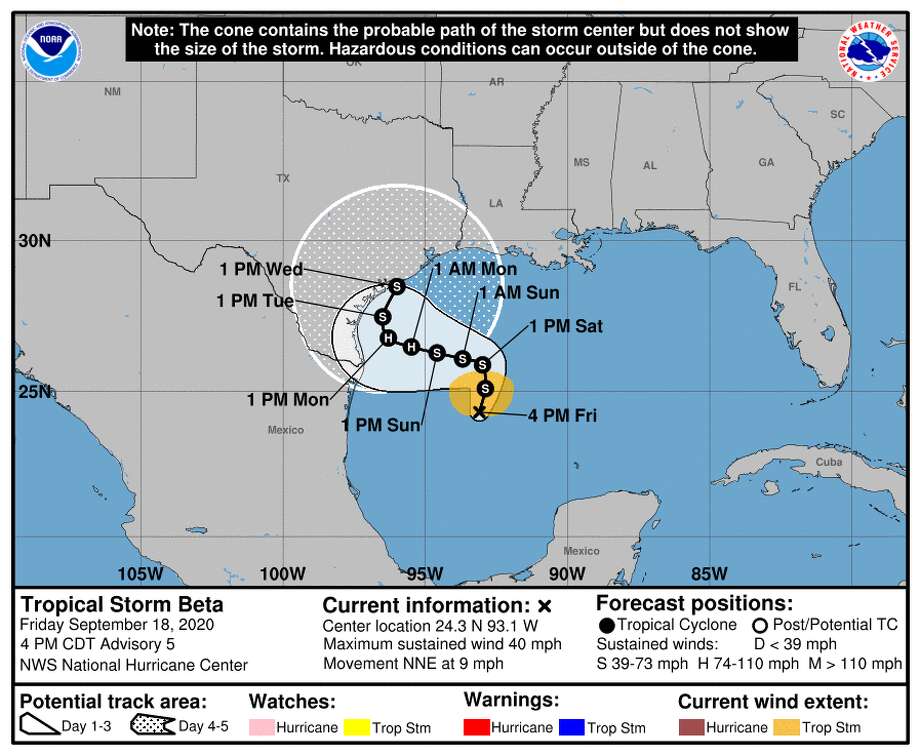 Tropical Storm Beta Forms In Gulf Of Mexico Houston Chronicle 6258