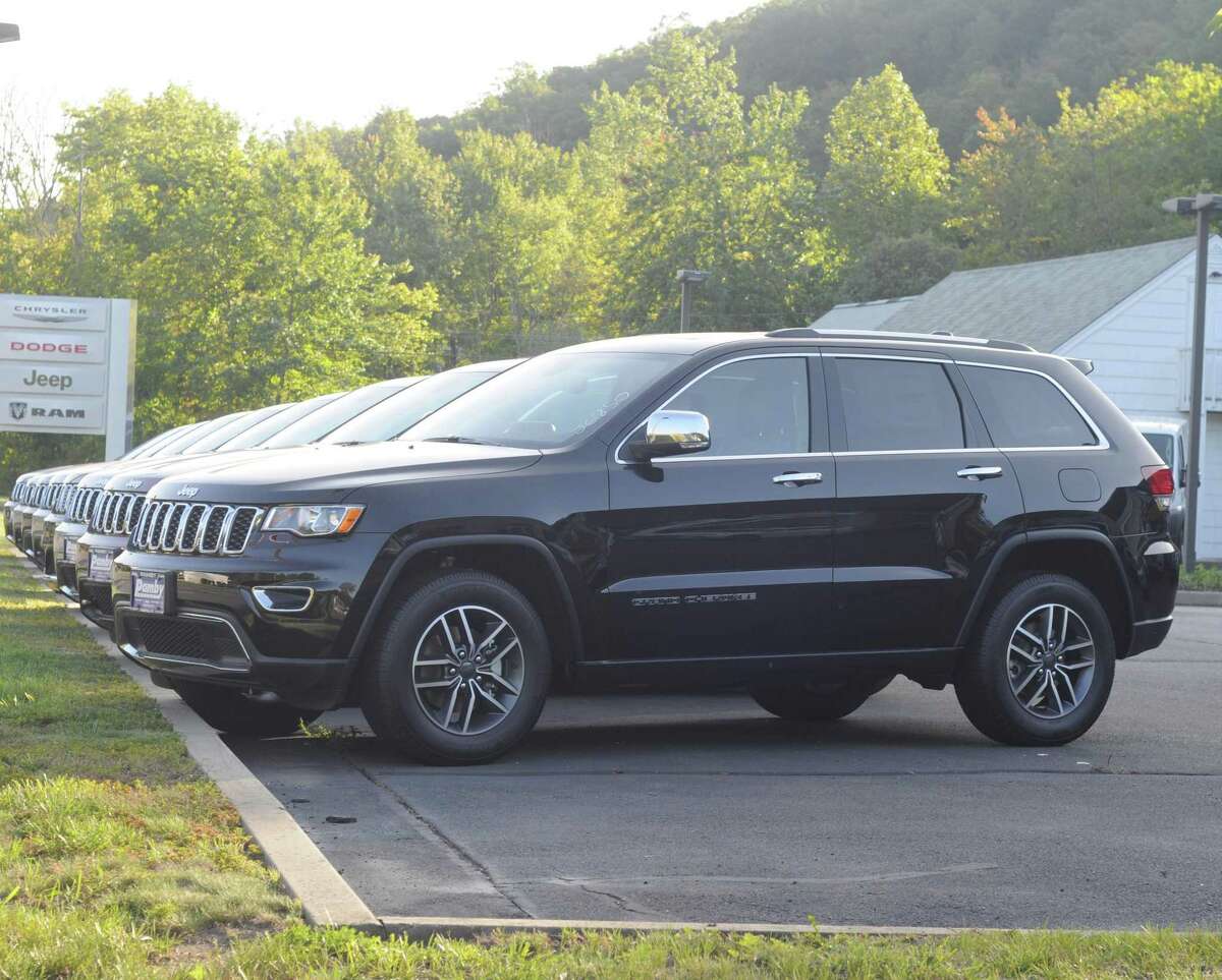 Jeep Grand Cherokees were lined up outside of Pamby Motors on Route 7 in Ridgefield. It's the kind of vehicle the town will be buying as an undercover police car.
