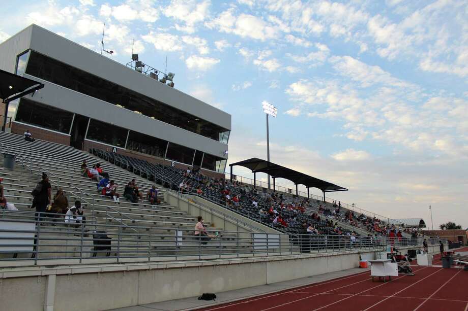 Atascpcota fans were in Turner Stadium during a scrimmage under new rules set by the University Interscholastic League during the Eagles scrimmage on Friday night. Photo: Marcus Gutierrez Staff Photo