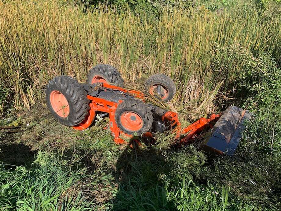 A 51-year-old man was airlifted after being injured in tractor accident. Photo: Sanilac County Sheriff's Office/Courtesy Photo