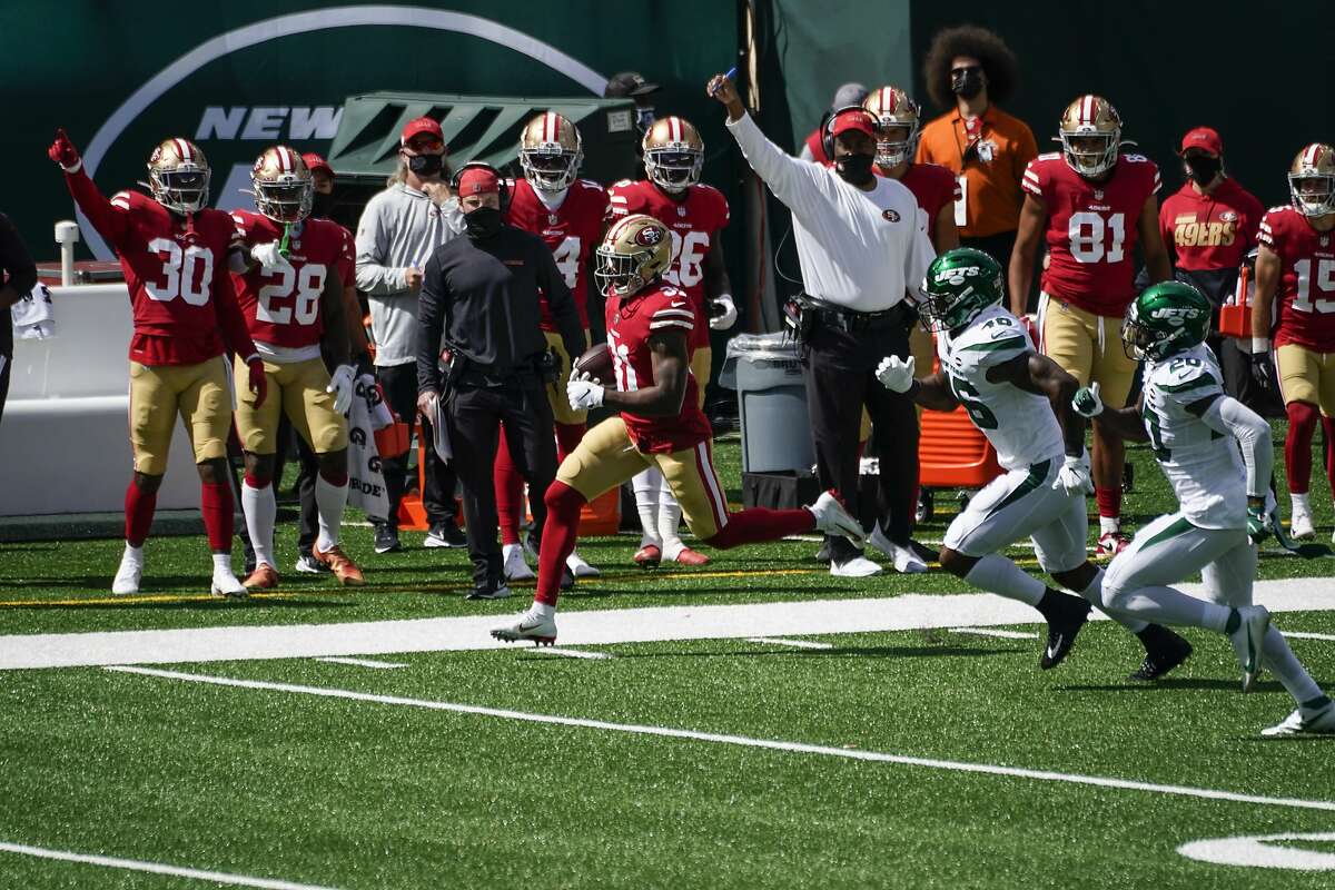 49ers' Raheem Mostert breaks NFL record for fastest run with 80-yard  touchdown