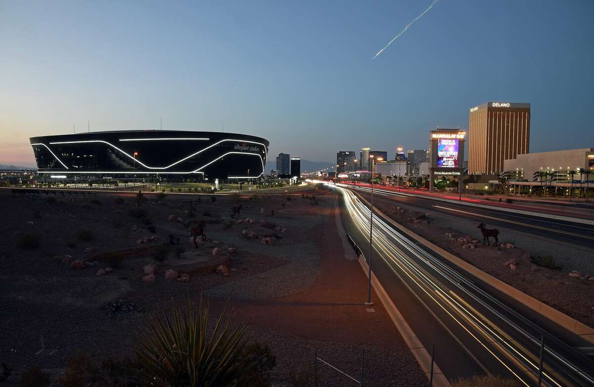LAS VEGAS, NEVADA - SEPTEMBER 19: An exterior view shows Allegiant Stadium, the USD 2 billion, 65,000-seat home of the Las Vegas Raiders, on September 19, 2020 in Las Vegas, Nevada. The Raiders will play their first game as Las Vegas' NFL franchise at the glass-domed facility against the New Orleans Saints on September 21, coinciding with the 50th anniversary of the league's first "Monday Night Football" broadcast. (Photo by Ethan Miller/Getty Images)