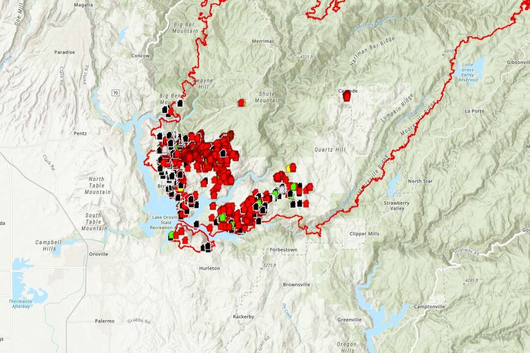 Cal Fire posts 'damage map' with homes destroyed in North Complex