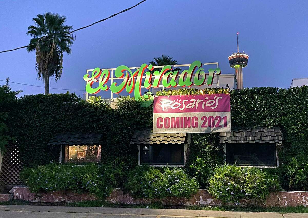 A banner has appeared over the former El Mirador restaurant on North St. Mary’s street: “Rosario’s Coming 2021.” Rosario’s owner Lisa Wong isn’t ready to give details just yet, but she bought the El Mirador property when the Tex-Mex institution closed in 2018.